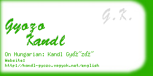 gyozo kandl business card
